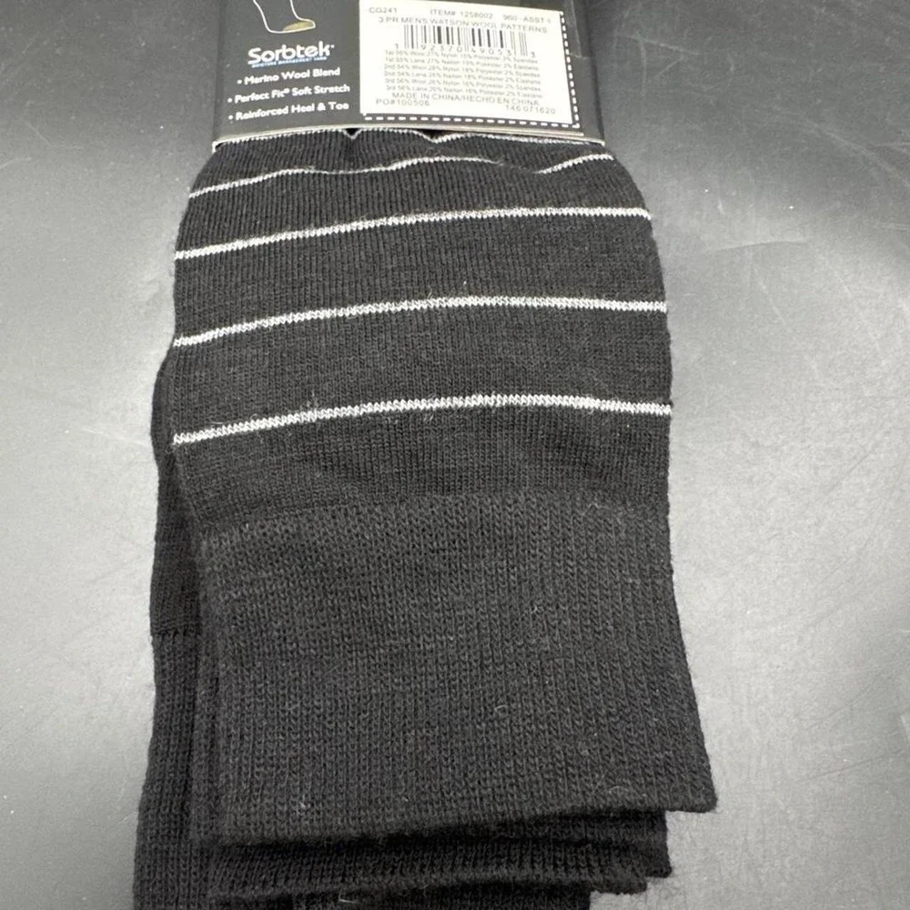 Gold Toe Watson Wool Dress Crew Socks-3 Pack NWT